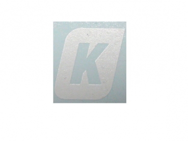 Kröger "K"  Weiß im Satz 7,5 mm Höhe